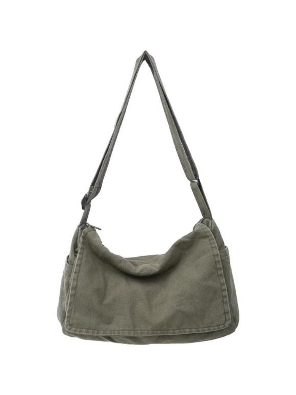 Canvas Messenger Bag for Men Women Laptop Crossbody Satchel Shoulder Bag